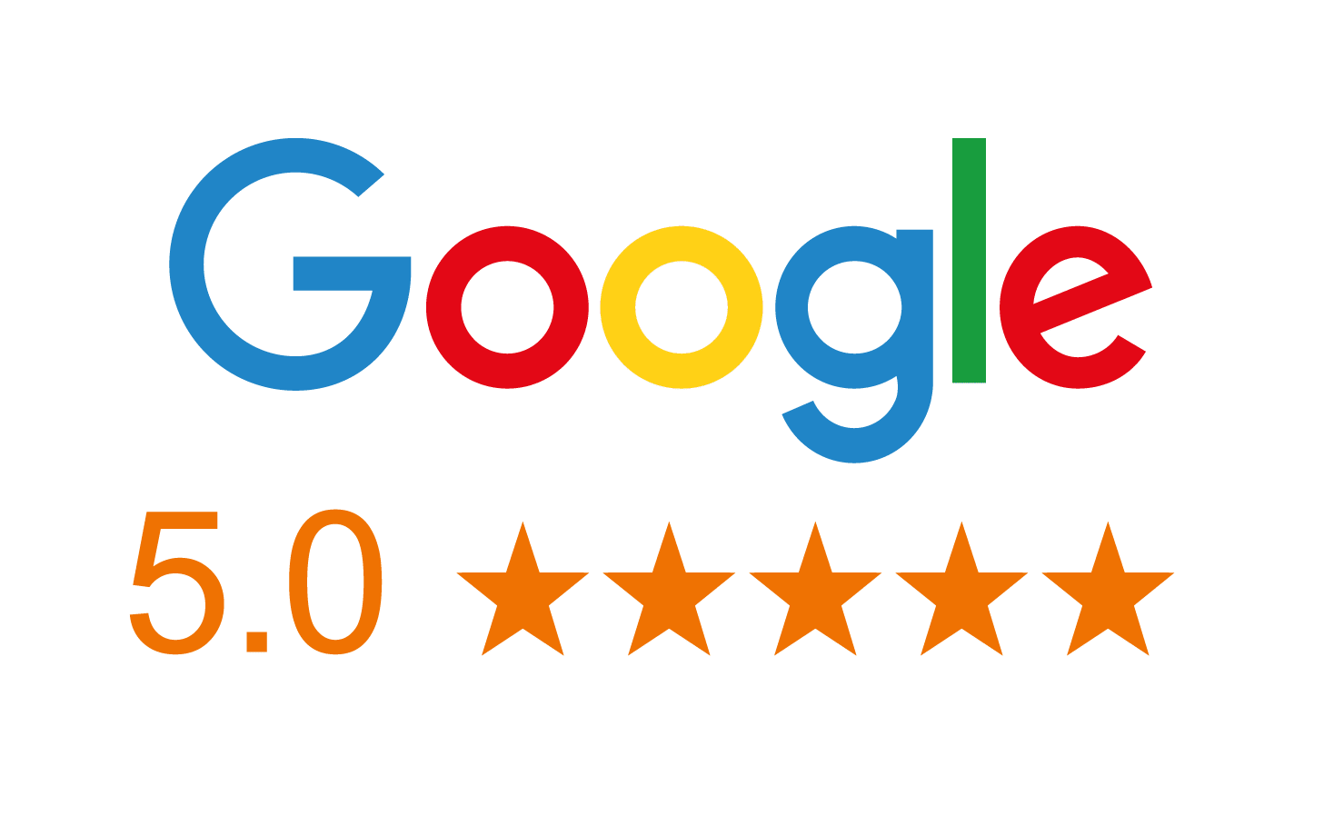 5 Star Rating - Google Reviews